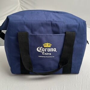 Corona branded logo blue insulated cooler bag